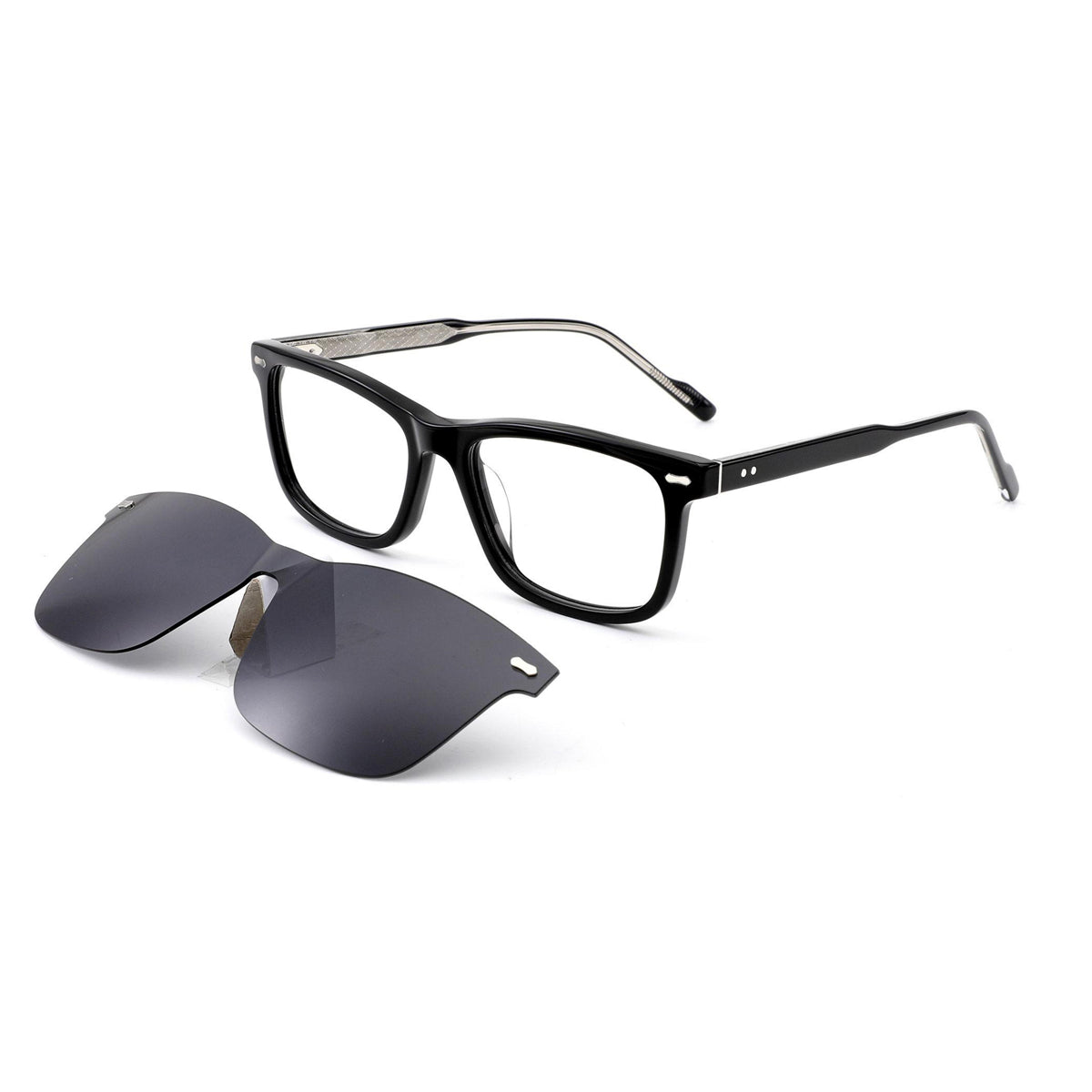 RTA3801 Magnetic Clip On Square Acetate Frame Glasses