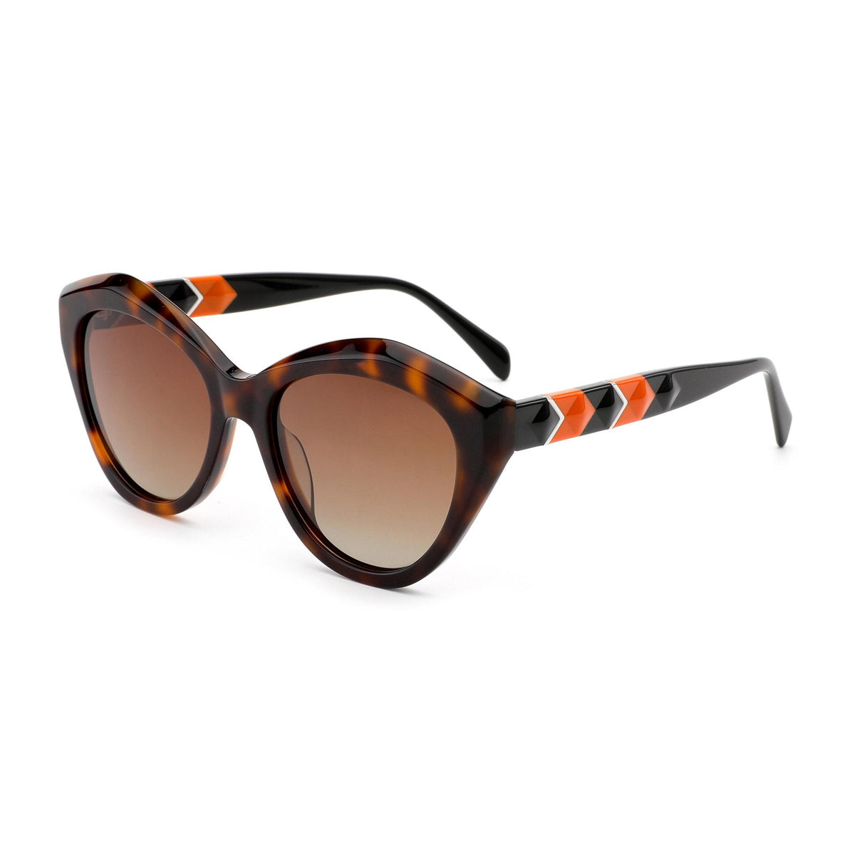 Colorblock Cat-Eye Sunglasses