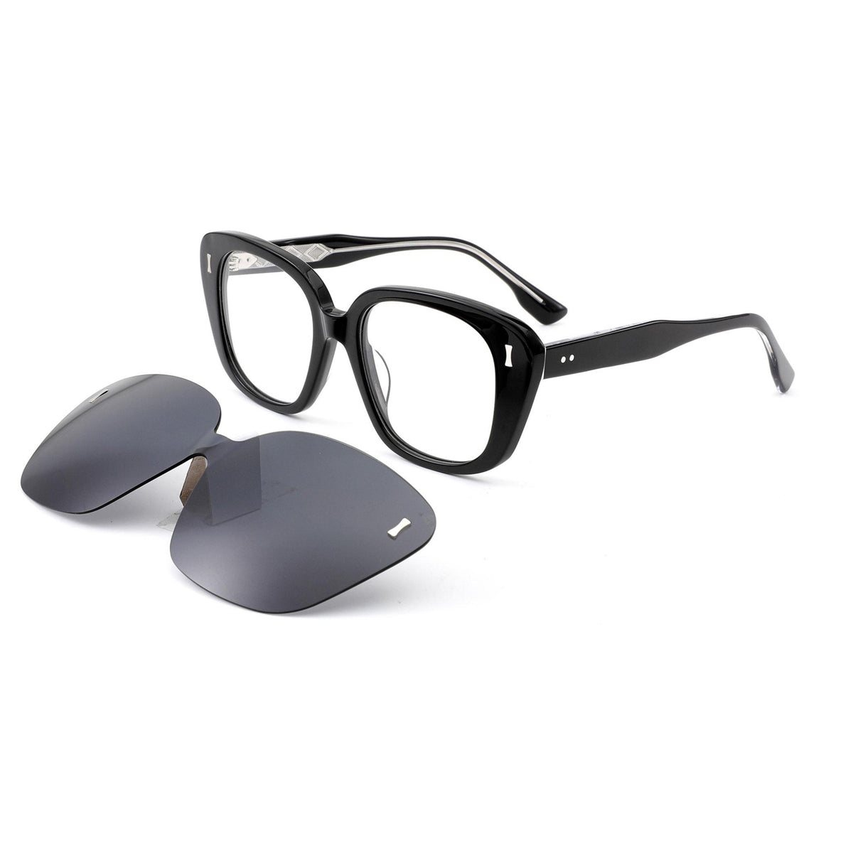 RTA3810 Versatile glasses with snap on sunglasses cover