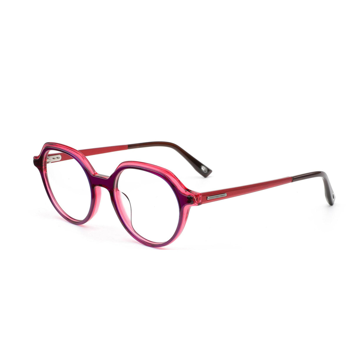 Multi-color Laminated Round Eyeglasses